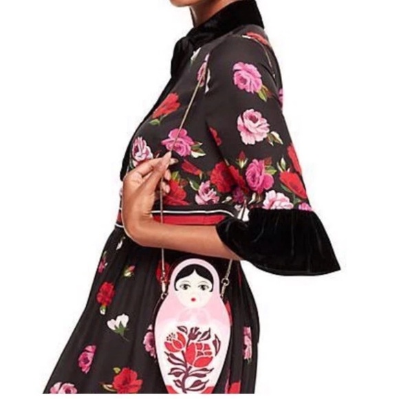 Super rare Kate spade Ohh La La Doll face Matryoshka Doll novelty purse - Picture 13 of 14